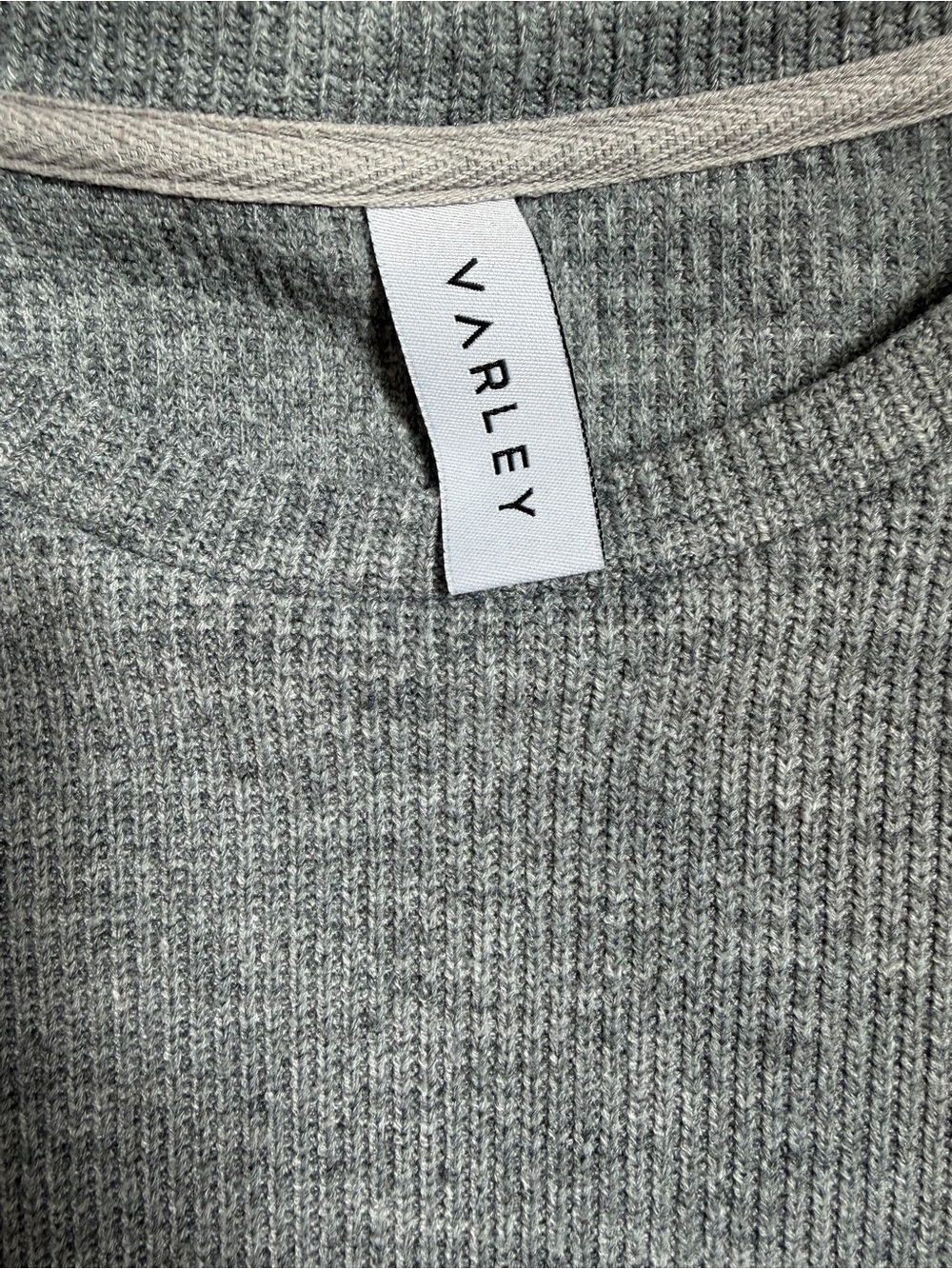 Varley gray heather side zip everyday layering sweater